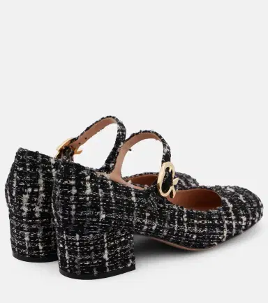 Gianvito Rossi Mary Ribbon 45 bouclé Mary Jane pumps | Thumbnail 2