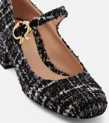 Gianvito Rossi Mary Ribbon 45 bouclé Mary Jane pumps | Thumbnail 4