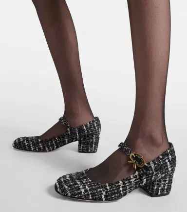 Gianvito Rossi Mary Ribbon 45 bouclé Mary Jane pumps | Thumbnail 7