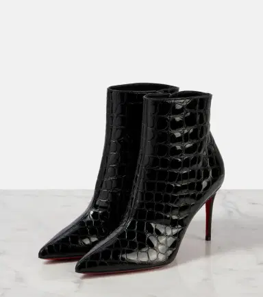 Christian Louboutin So Kate 85 croc-effect ankle boots | Thumbnail 6