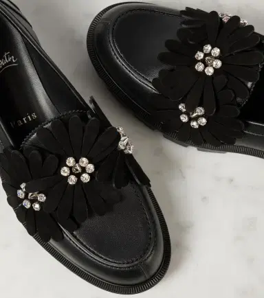 Christian Louboutin Flora Moc embellished leather loafers | Thumbnail 4 Christian Louboutin Flora Moc embellished leather loafers | Thumbnail 4