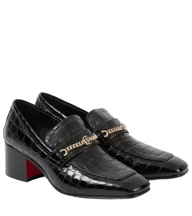 Christian Louboutin MJ Moc croc-effect leather loafers