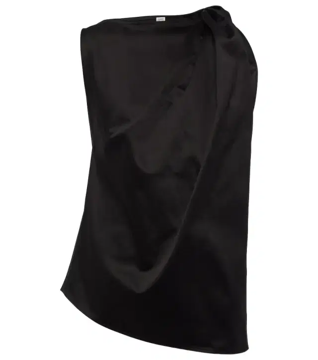 Toteme Draped cotton and linen top