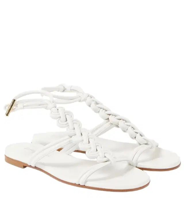 Gianvito Rossi Capua braided leather gladiator sandals