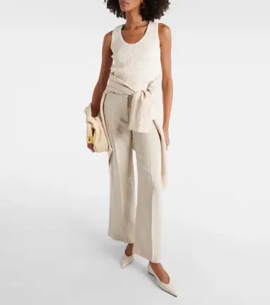TOTEME Ribbed-knit cotton-blend bouclé tank top | Thumbnail 2