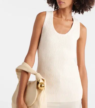 TOTEME Ribbed-knit cotton-blend bouclé tank top | Thumbnail 4