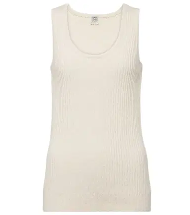 TOTEME Ribbed-knit cotton-blend bouclé tank top | Thumbnail 1