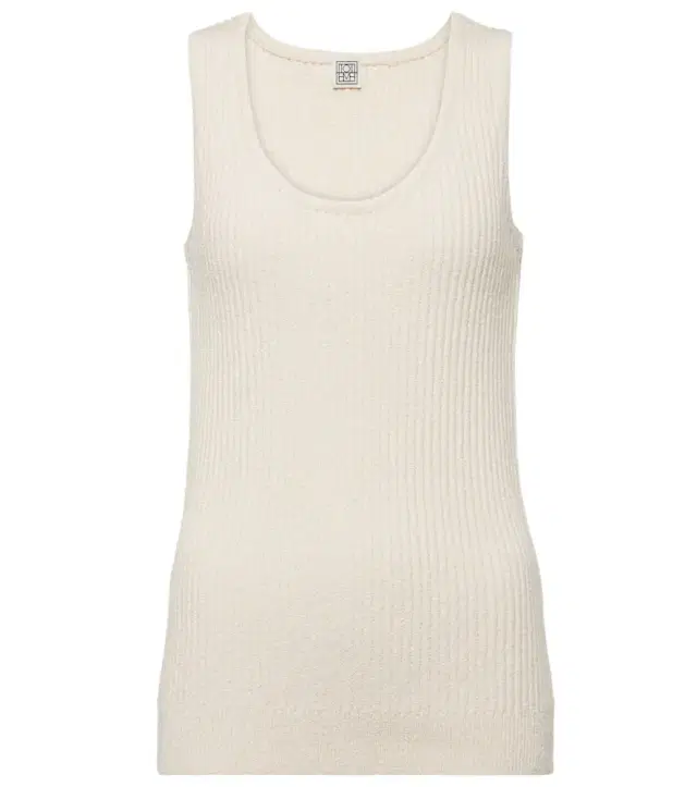 TOTEME Ribbed-knit cotton-blend bouclé tank top