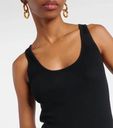 Toteme Ribbed-knit cotton jersey tank top | Thumbnail 4