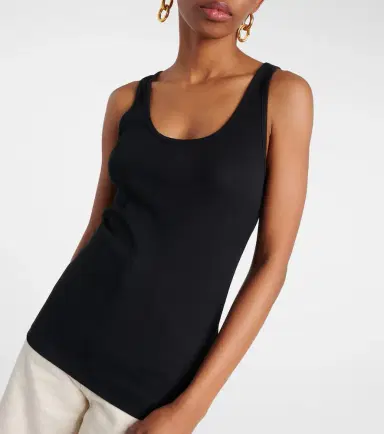 Toteme Ribbed-knit cotton jersey tank top | Thumbnail 5