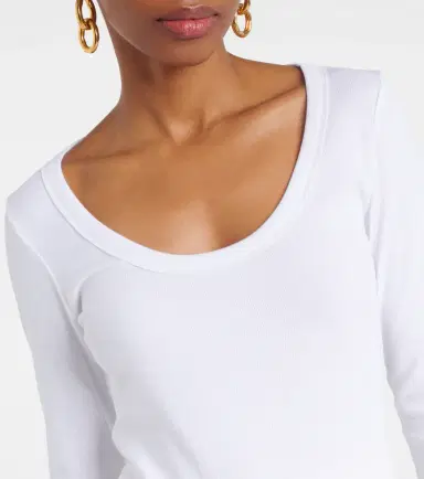 Toteme Ribbed-knit cotton jersey top | Thumbnail 2