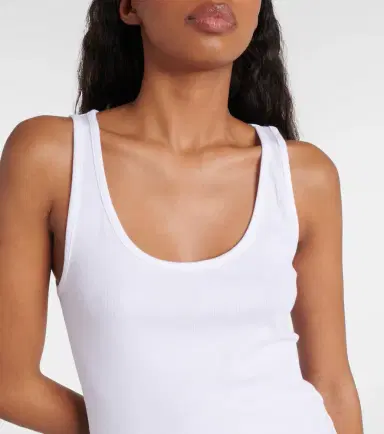 Toteme Ribbed-knit cotton-blend jersey tank top | Thumbnail 3