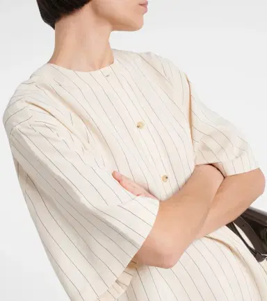 Toteme Pinstriped midi shirt dress | Thumbnail 3