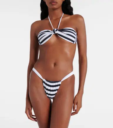 Bananhot Striped halterneck bikini top | Thumbnail 4
