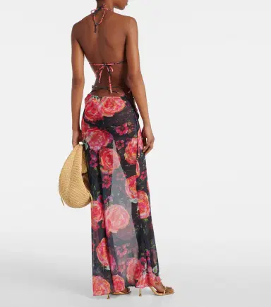 Bananhot Floral chiffon beach cover-up | Thumbnail 5