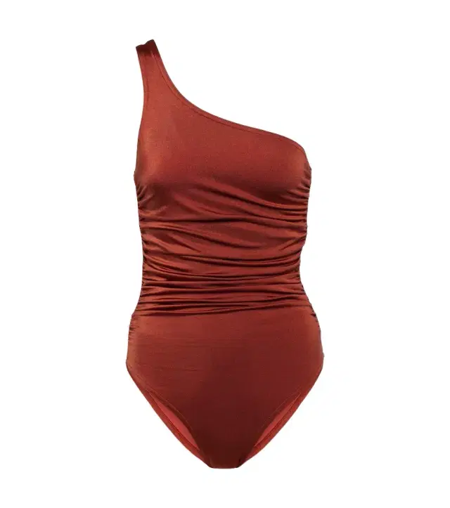 Karla Colletto Ruched one-shoulder swimsuit