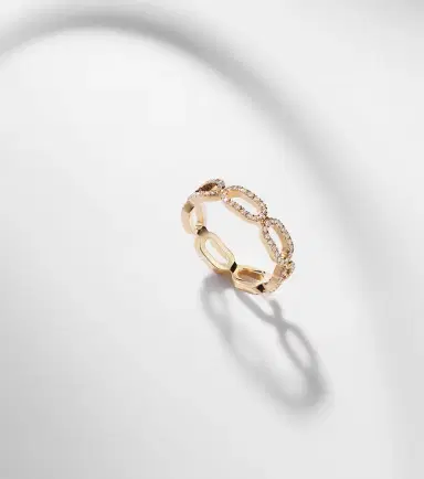 Bucherer Fine Jewellery Link 18kt gold ring with diamonds | Thumbnail 5