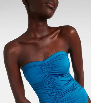 Karla Colletto Ruched strapless swimsuit | Thumbnail 3