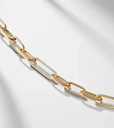 Bucherer Fine Jewellery Link 18kt gold bracelet with diamonds | Thumbnail 2