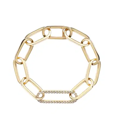 Bucherer Fine Jewellery Link 18kt gold bracelet with diamonds | Thumbnail 1