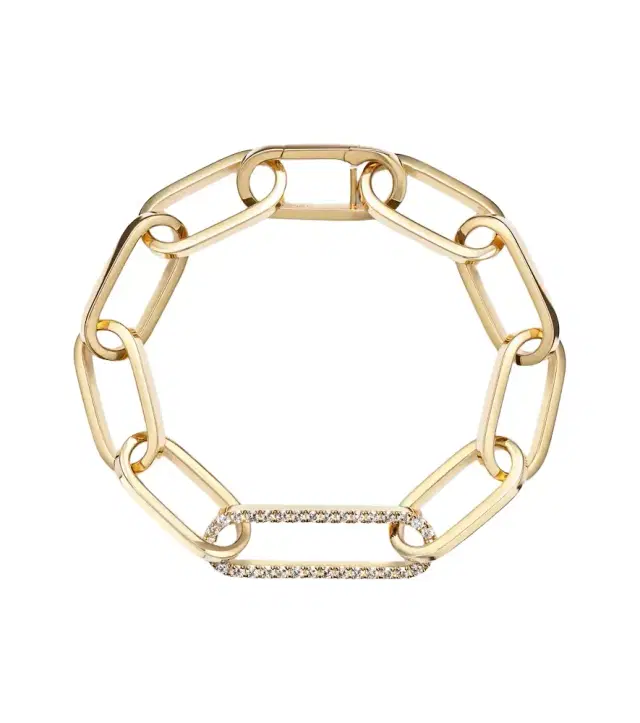 Bucherer Fine Jewellery Link 18kt gold bracelet with diamonds