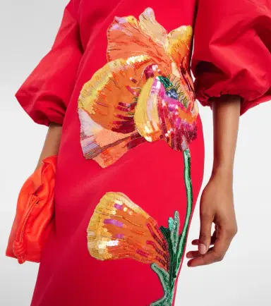 Safiyaa Amira embroidered floral midi dress | Thumbnail 6