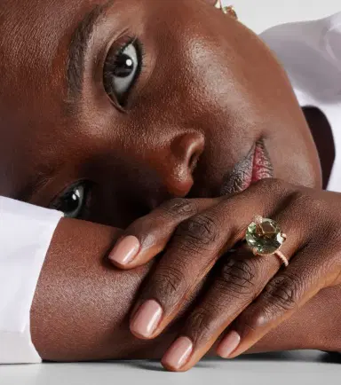 Bucherer Fine Jewellery Peekaboo 18kt rose gold ring with prasiolite and diamonds | Thumbnail 2