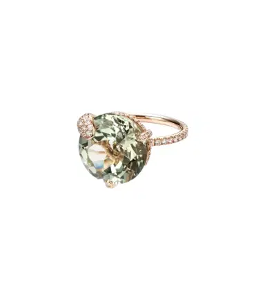 Bucherer Fine Jewellery Peekaboo 18kt rose gold ring with prasiolite and diamonds | Thumbnail 1
