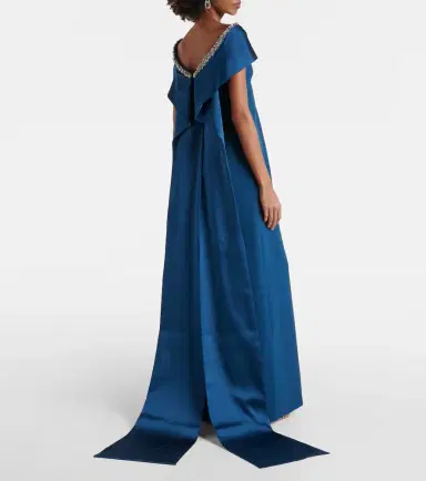 Safiyaa Sallie embellished crêpe gown | Thumbnail 4