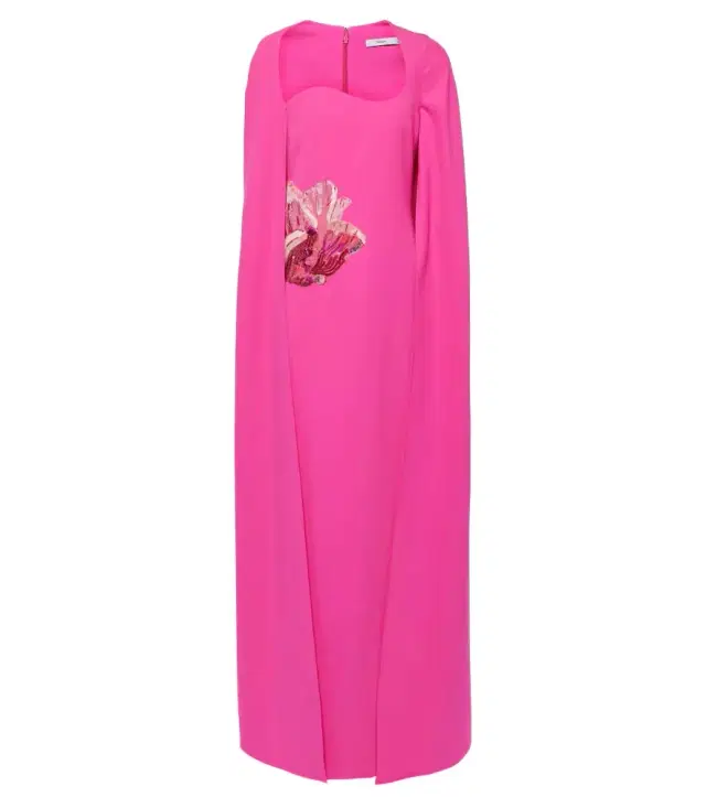 Safiyaa Mattia caped embellished gown