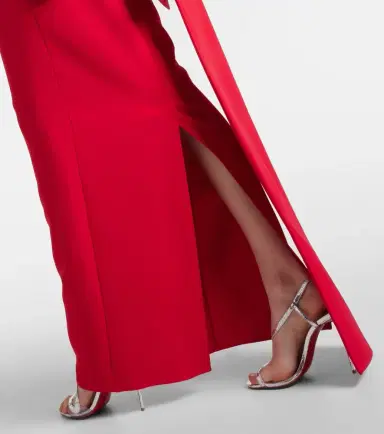 Safiyaa Embroidered caped crêpe gown | Thumbnail 2