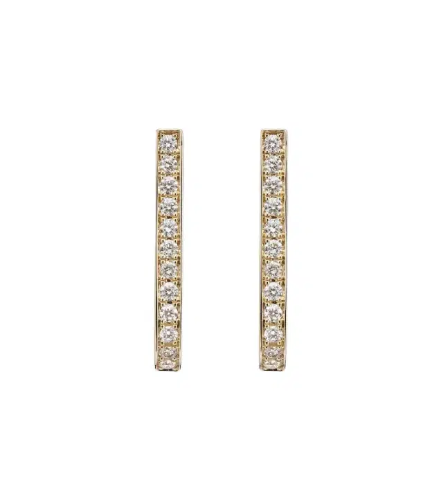 Link 18kt gold earrings with diamonds