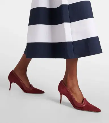 Manolo Blahnik Ajarafa 70 suede and leather pumps | Thumbnail 6