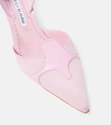 Manolo Blahnik Poligleto 50 suede slingback pumps | Thumbnail 4
