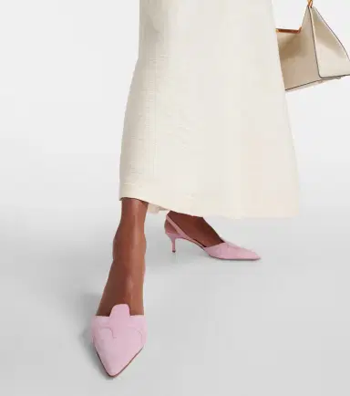 Manolo Blahnik Poligleto 50 suede slingback pumps | Thumbnail 6