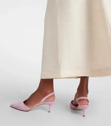 Manolo Blahnik Poligleto 50 suede slingback pumps | Thumbnail 7