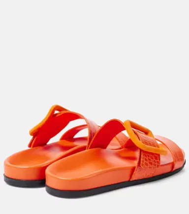 Manolo Blahnik Mayfu leather slides | Thumbnail 3 Manolo Blahnik Mayfu leather slides | Thumbnail 3