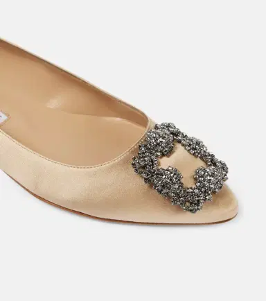Manolo Blahnik Hangisiflat 70 embellished satin ballet flats | Thumbnail 3 Manolo Blahnik Hangisiflat 70 embellished satin ballet flats | Thumbnail 3