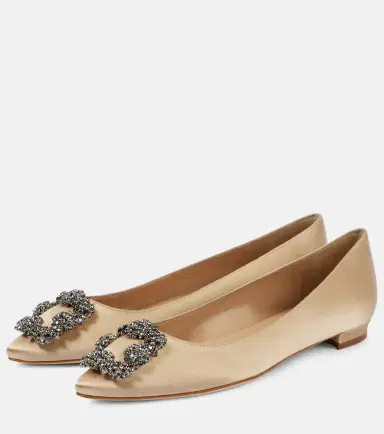 Manolo Blahnik Hangisiflat 70 embellished satin ballet flats | Thumbnail 4 Manolo Blahnik Hangisiflat 70 embellished satin ballet flats | Thumbnail 4
