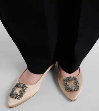 Manolo Blahnik Hangisiflat 70 embellished satin ballet flats | Thumbnail 7 Manolo Blahnik Hangisiflat 70 embellished satin ballet flats | Thumbnail 7
