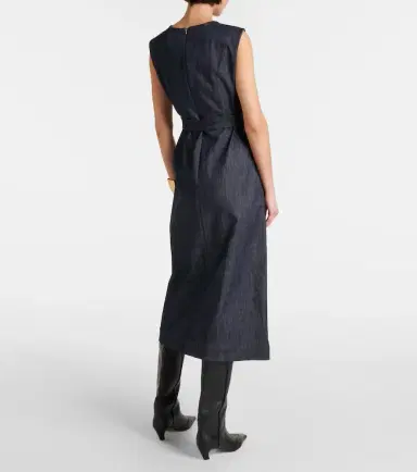'S Max Mara Cotton-blend denim shift dress | Thumbnail 2 'S Max Mara Cotton-blend denim shift dress | Thumbnail 2