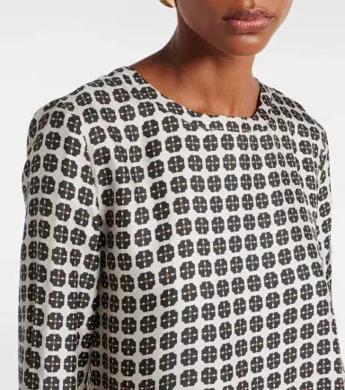 'S Max Mara Ribes checked silk top | Thumbnail 4
