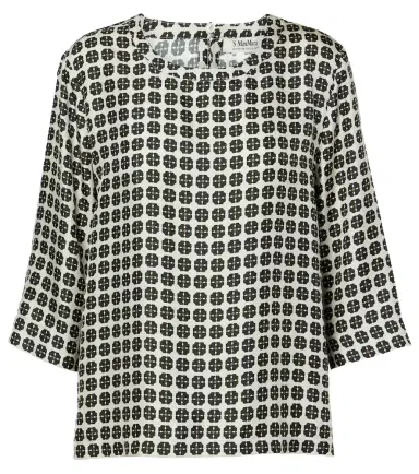 'S Max Mara Ribes checked silk top | Thumbnail 1