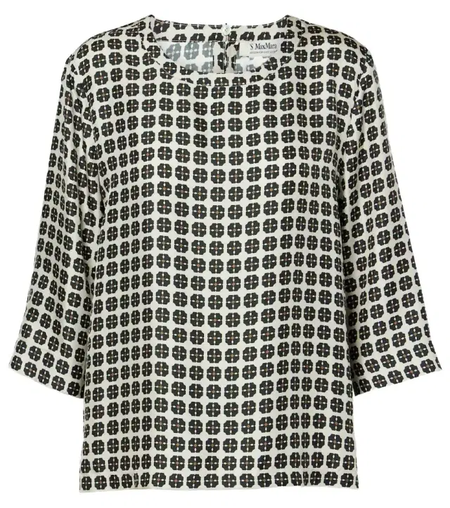 'S Max Mara Ribes checked silk top