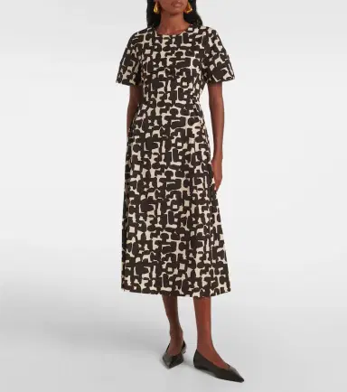 'S Max Mara Callas printed cotton poplin midi dress | Thumbnail 3