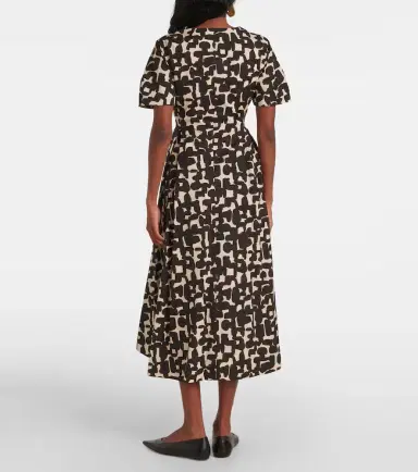 'S Max Mara Callas printed cotton poplin midi dress | Thumbnail 4