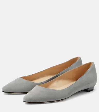 Manolo Blahnik Lanza BB suede ballet flats | Thumbnail 3