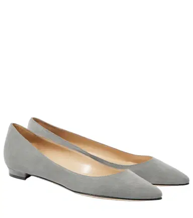 Manolo Blahnik Lanza BB suede ballet flats | Thumbnail 1