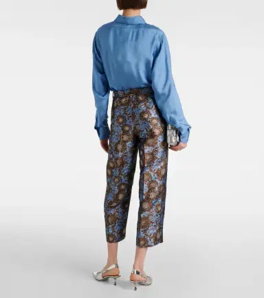 'S Max Mara Elio floral jacquard straight pants | Thumbnail 3