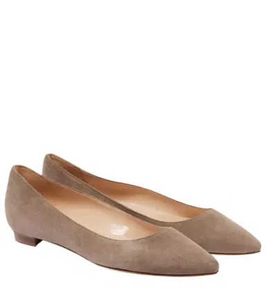 Manolo Blahnik Lanza BB suede ballet flats | Thumbnail 1